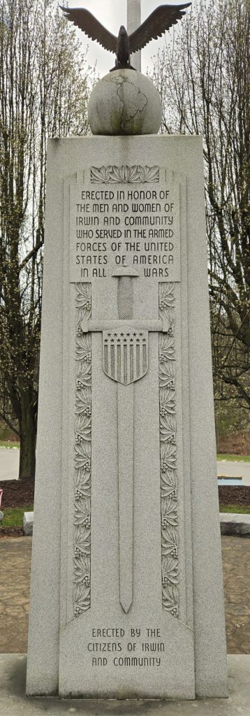IRWIN ALL WARS VETERANS MEMORIAL CENTER STONE