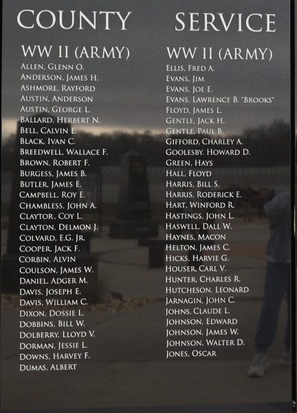 JACKSON COUNTY, AL SUPREME SACRIFICE WAR MEMORIAL STONE B