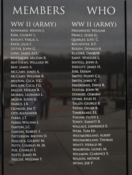 JACKSON COUNTY, AL SUPREME SACRIFICE WAR MEMORIAL STONE C