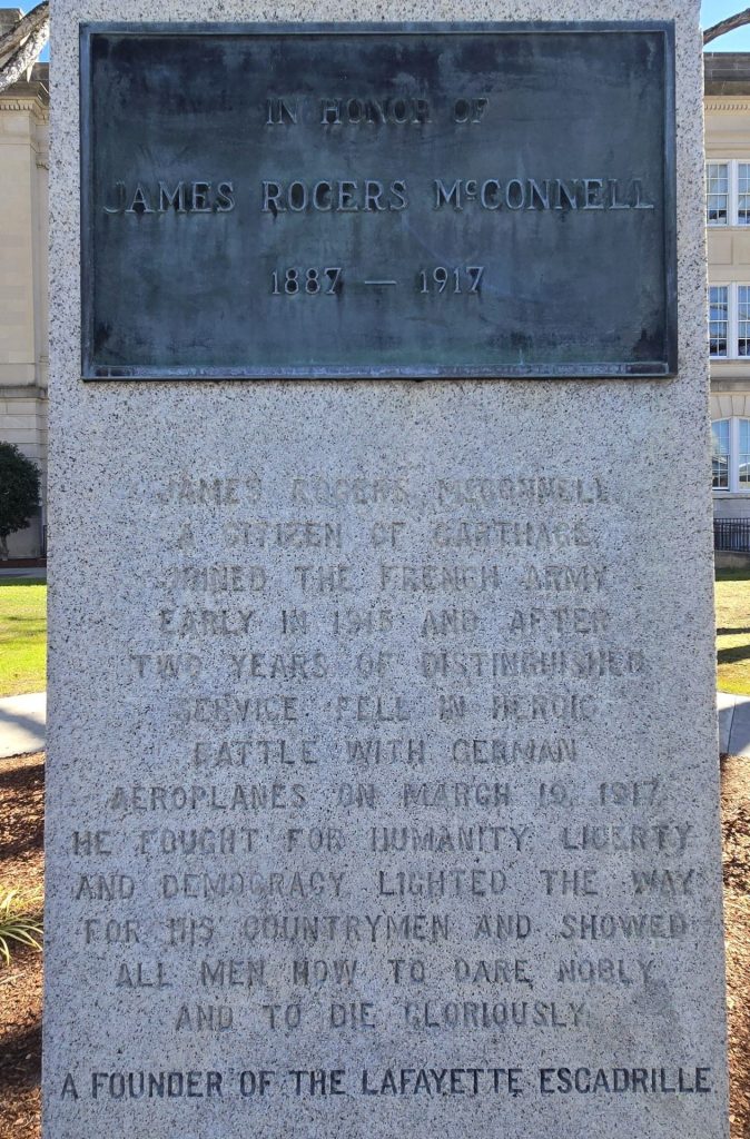 JAMES ROGERS MCCONNELL WAR MEMORIAL