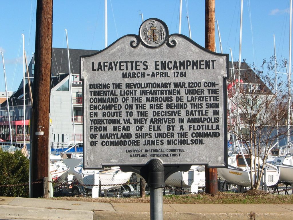 LAFAYETTE’S ENCAMPMENT MARCH-APRIL 1781 MEMORIAL MARKER