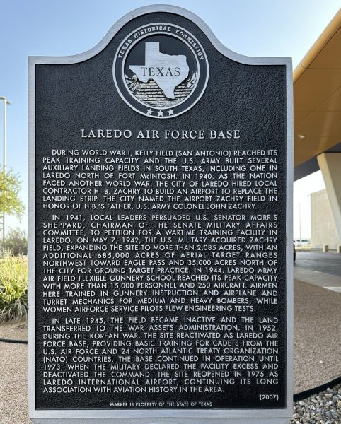 LAREDO AIR FORCE BASE WAR MEMORIAL MARKER