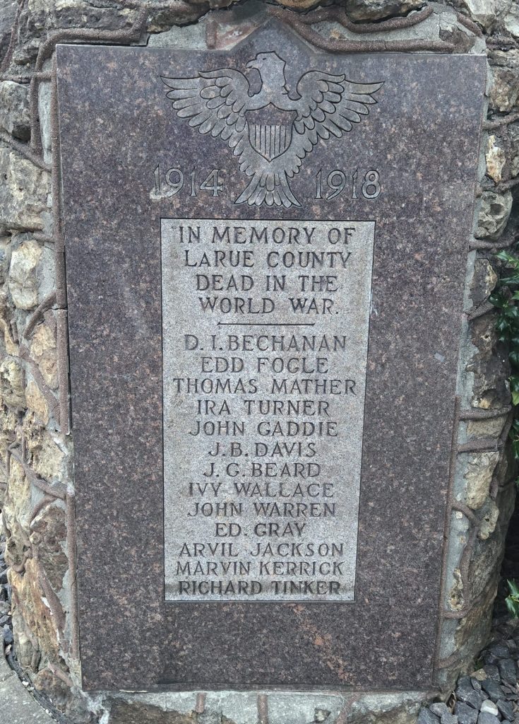 LARUE COUNTY WORLD WAR MEMORIAL STONE