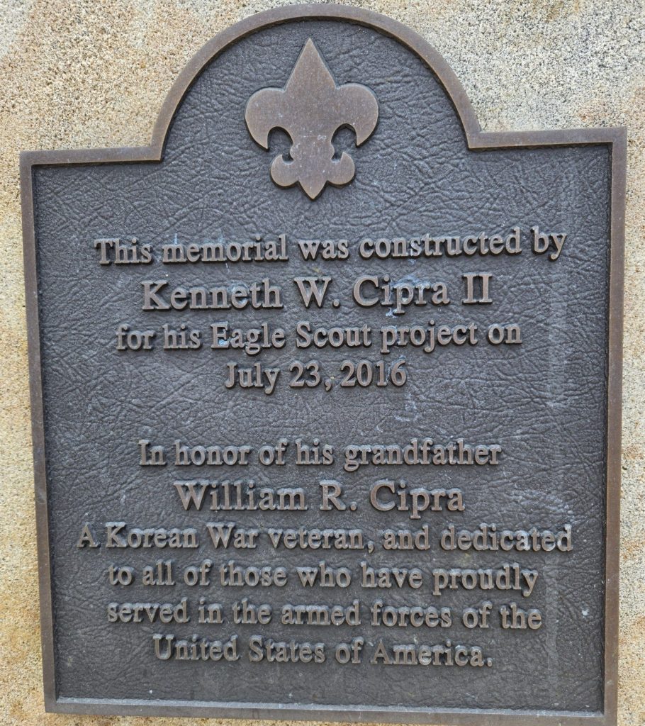 LONG RUN CEMETERY VETERANS MEMORIAL PLAQUE