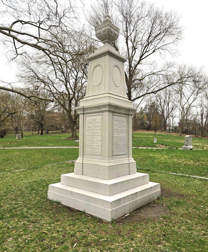 MAJOR-GENERAL ARTHUR ST. CLAIR REVOLUTIONARY WAR MEMORIAL