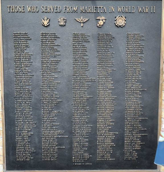 MARIETTA WORLD WAR II MEMORIAL RENEWED PLAQUE