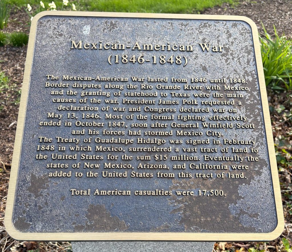 MEXICAN-AMERICAN WAR (1846-1848) MEMORIAL PLAQUE