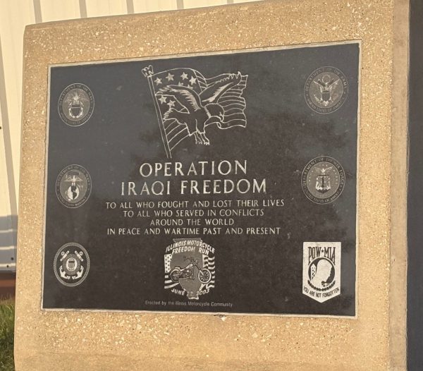 OPERATION IRAQI FREEDOM WAR MEMORIAL PLAQUE