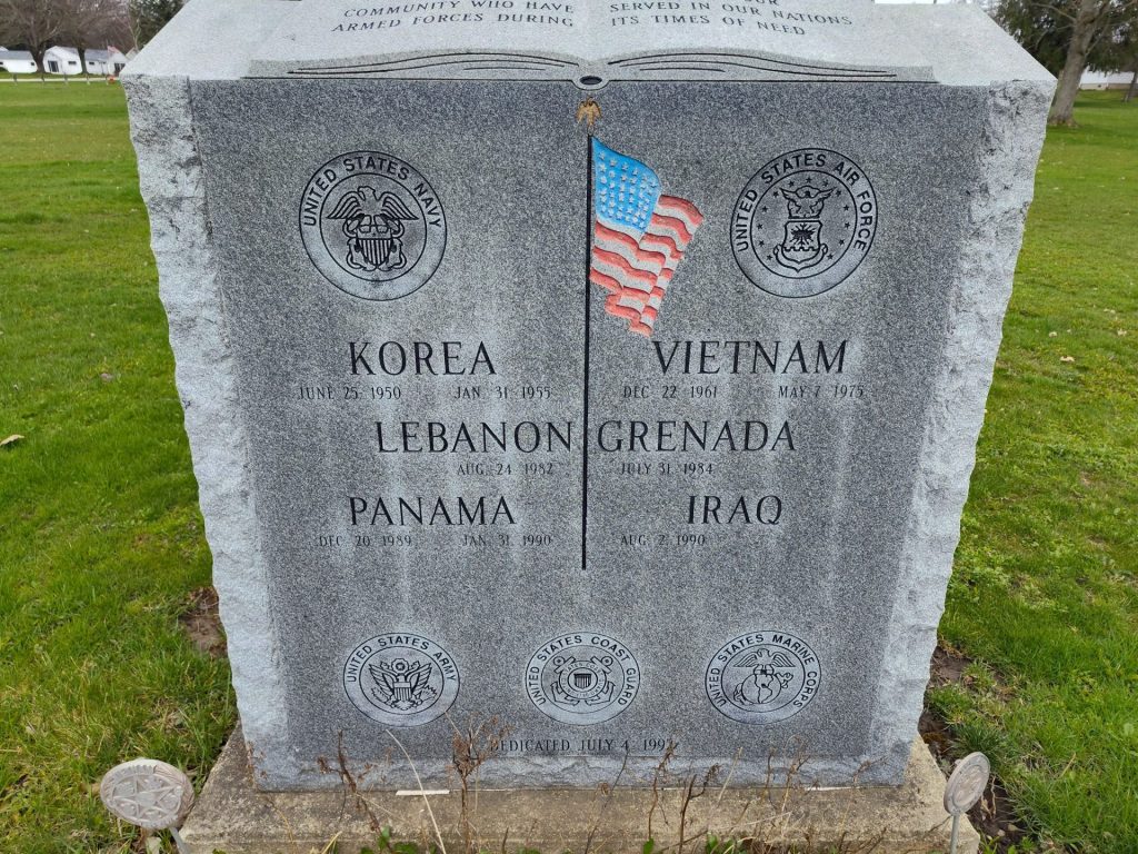 ORWELL WAR VETERANS MEMORIAL FRONT