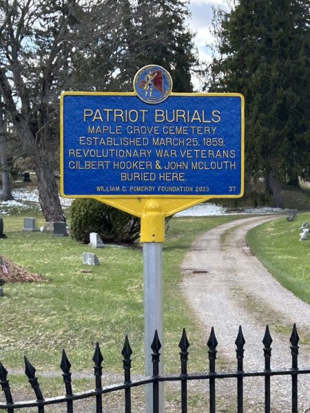 PATRIOT BURIALS MAPLE GROVE CEMETERY REVOLUTIONARY WAR MEMORIAL MARKER