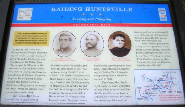 RAIDING HUNTSVILLE FEEDING AND PILLAGING WAR MEMORIAL PANEL