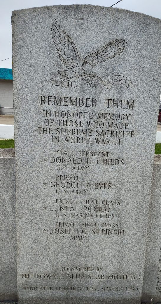 REMEMBER THEM SUPREME SACRIFICE WORLD WAR II MEMORIAL CENTER STONE