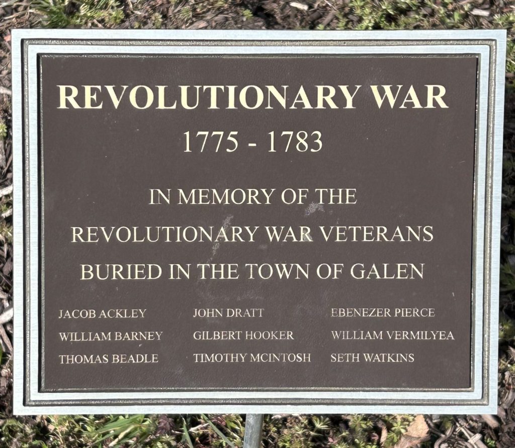 REVOLUTIONARY WAR 1775-1783 MEMORIAL PLAQUE CLYDE