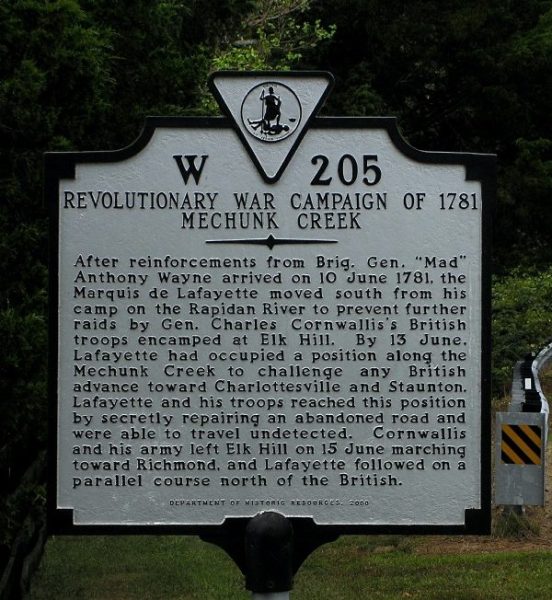 REVOLUTIONARY WAR CAMPAIGN OF 1781 MEMORIAL