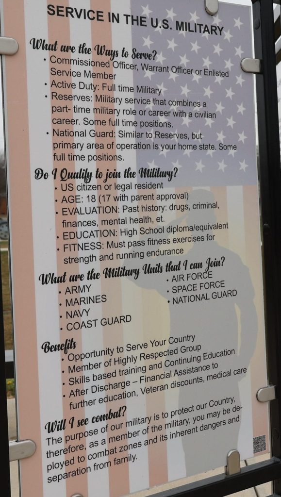 SERVICE IN THE US MILITARY MEMORIAL PLAQUE