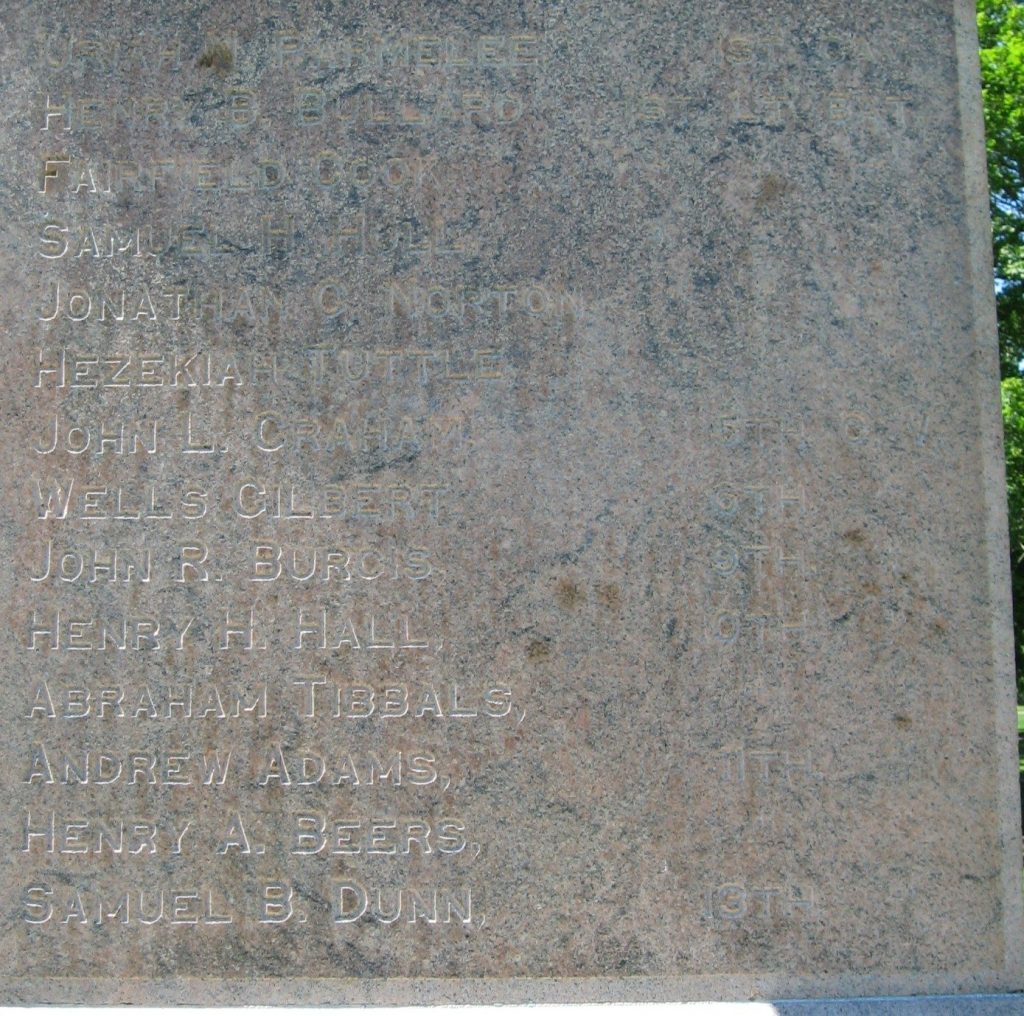 SOLDIERS’ MONUMENT ON THE GUILFORD GREEN MEMORIAL STONE B