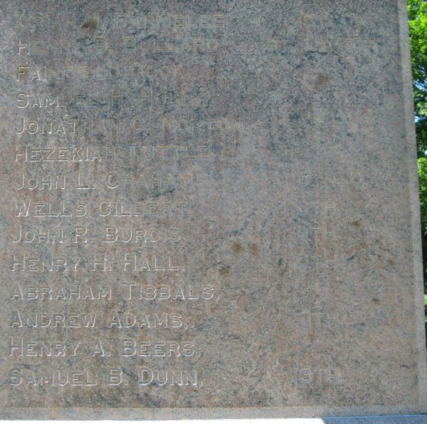 SOLDIERS’ MONUMENT ON THE GUILFORD GREEN MEMORIAL STONE B