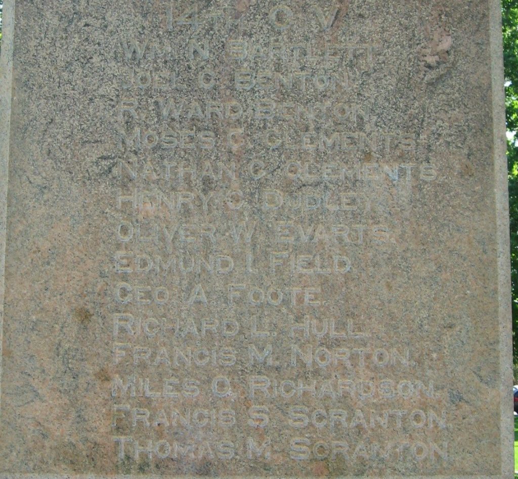 SOLDIERS’ MONUMENT ON THE GUILFORD GREEN MEMORIAL STONE C