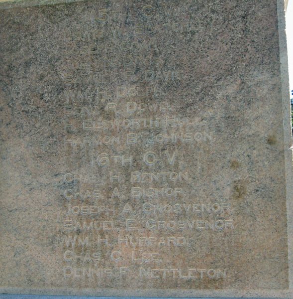 SOLDIERS’ MONUMENT ON THE GUILFORD GREEN MEMORIAL STONE D