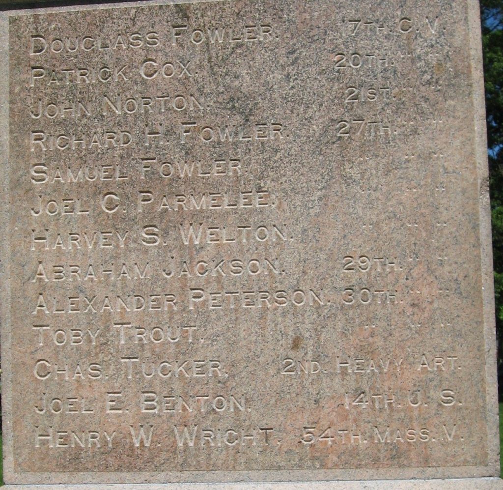 SOLDIERS’ MONUMENT ON THE GUILFORD GREEN MEMORIAL STONE E