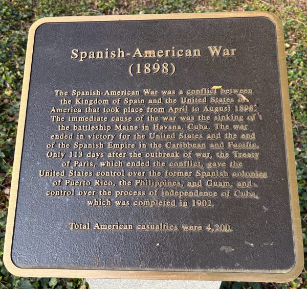 SPANISH-AMERICAN WAR (1898) MEMORIAL PLAQUE