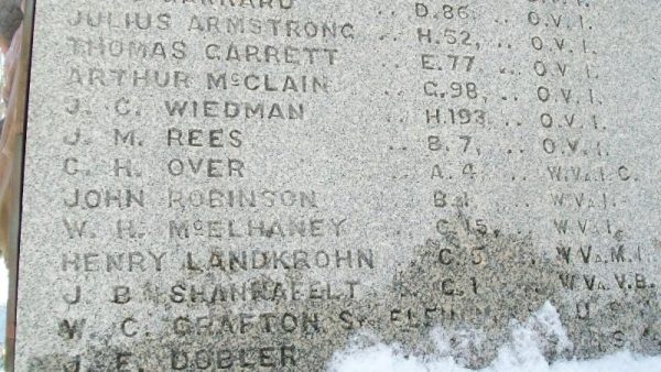 ST. BELLAIRE CIVIL WAR MEMORIAL STONE D