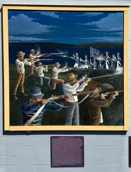 THE BATTLE OF SODUS POINT WAR MEMORIAL ART