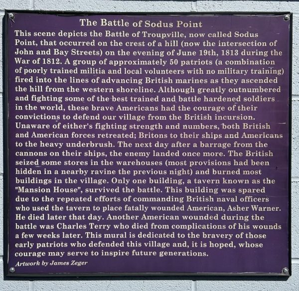 THE BATTLE OF SODUS POINT WAR MEMORIAL ART PLAQUE