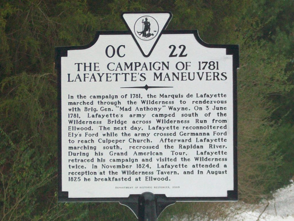 THE CAMPAIGN OF 1781 REVOLUTIONARY WAR MEMORIAL MARKER
