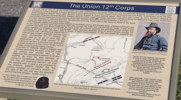 THE UNION 12TH CORPS WAR MEMORIAL PANEL