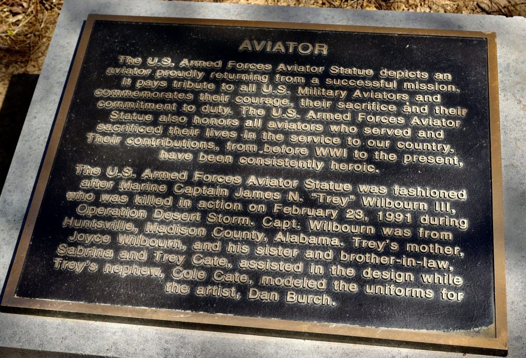 U.S. ARMED FORCES AVIATOR WAR MEMORIAL PLAQUE A