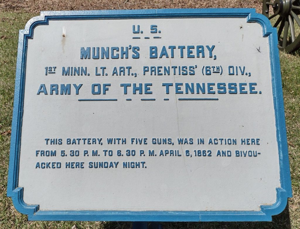 U.S. MUNCH’S BATTERY WAR MEMORIAL PLAQUE