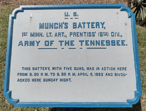 U.S. MUNCH’S BATTERY WAR MEMORIAL PLAQUE