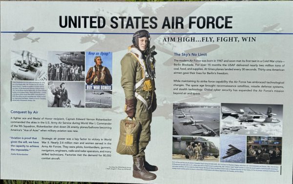 UNITED STATES AIR FORCE FLY FIGHT WIN MEMORIAL PANEL
