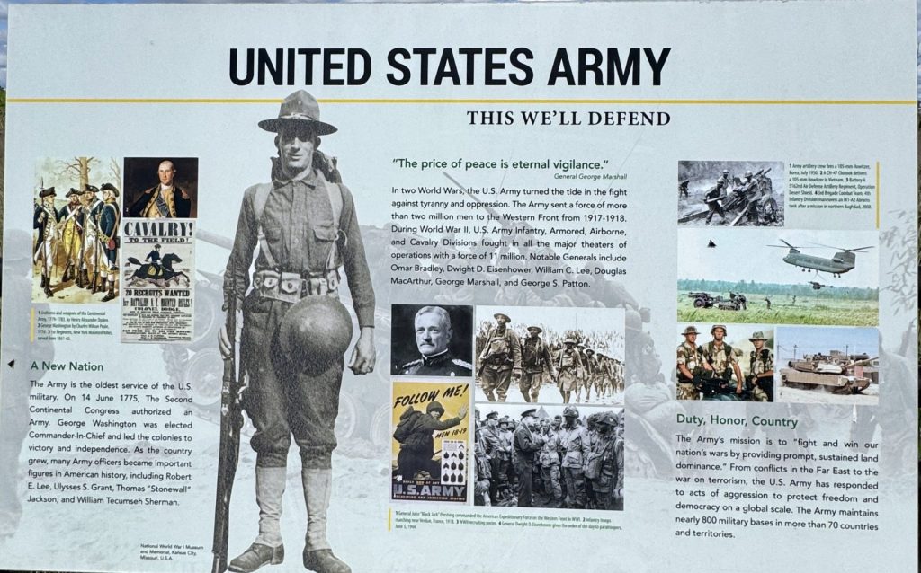 UNITED STATES ARMY THE PRICE OF PEACE MEMORIAL PANEL