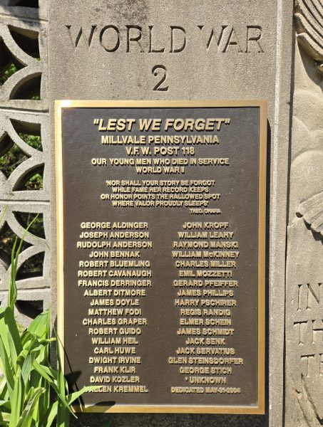 V.F.W. POST 118 WAR VETERANS MEMORIAL PLAQUE A