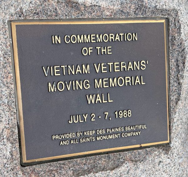 VIETNAM VETERANS’ MOVING MEMORIAL WALL PLAQUE
