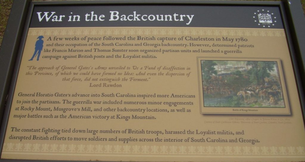 WAR IN THE BACK COUNTRY MEMORIAL PANEL