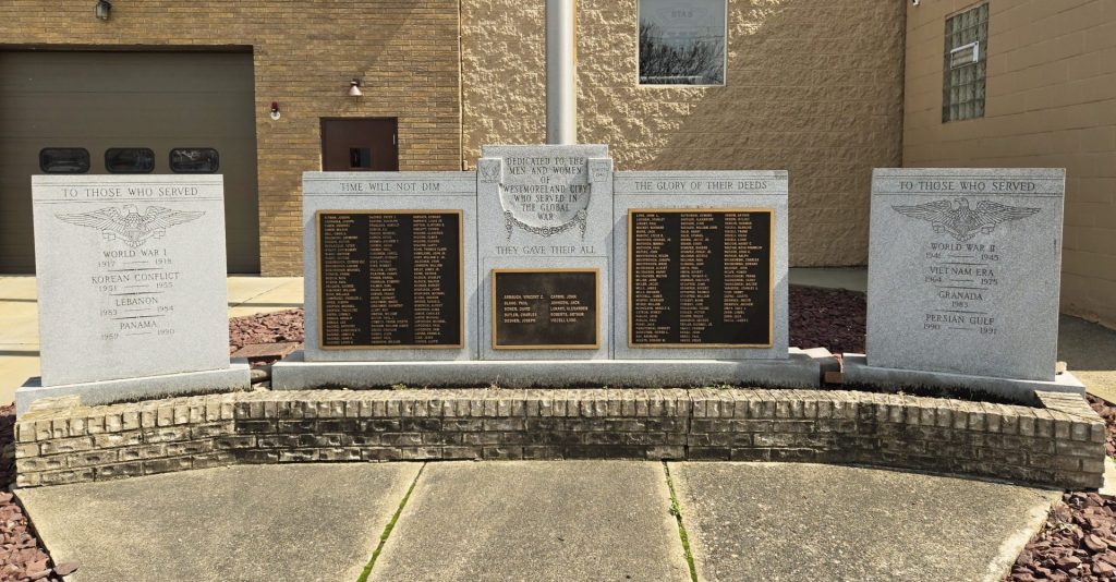 WESTMORELAND CITY WAR VETERANS MEMORIAL