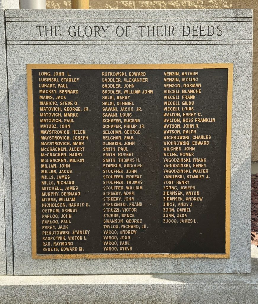 WESTMORELAND CITY WAR VETERANS MEMORIAL PLAQUE C