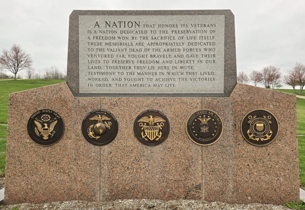 WESTMORELAND COUNTY MEMORIAL PARK VETERANS MEMORIAL BACK