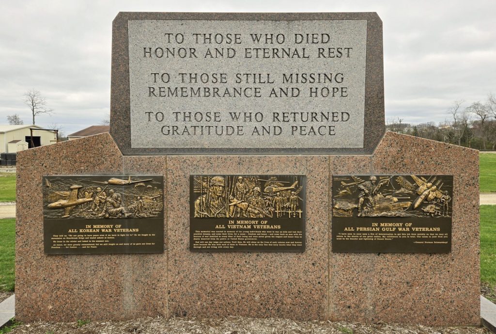 WESTMORELAND COUNTY MEMORIAL PARK VETERANS MEMORIAL FRONT