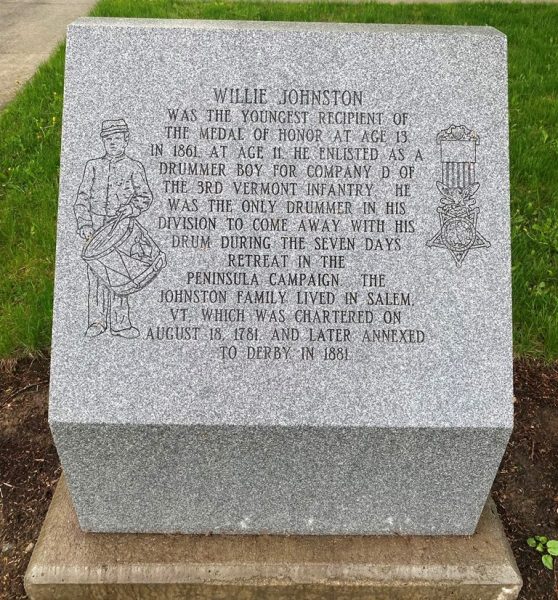 WILLIE JOHNSTON MEDAL OF HONOR WAR MEMORIAL TABLET