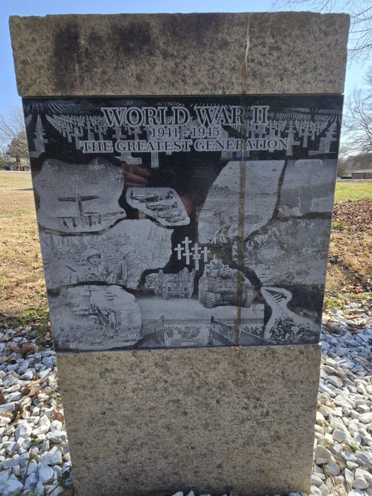 WORLD WAR II THE GREATES GENERATION MEMORIAL