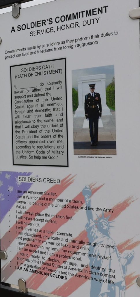 A SOLDIER’S COMMITMENT MEMORIAL PLAQUE