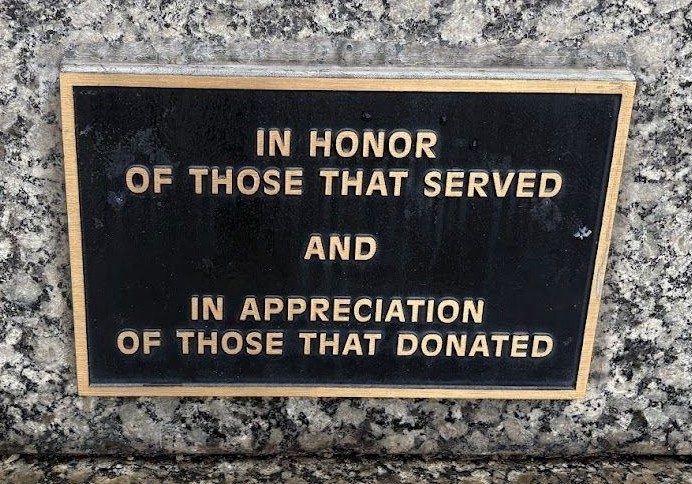 ALEXANDER BRADLEY BURNS POST NO 80 WAR VETERANS MEMORIAL PLAQUE B