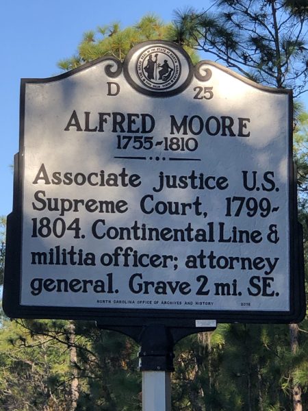 ALFRED MOORE REVOLUTIONARY WAR MEMORIAL MARKER SOUTHPORT