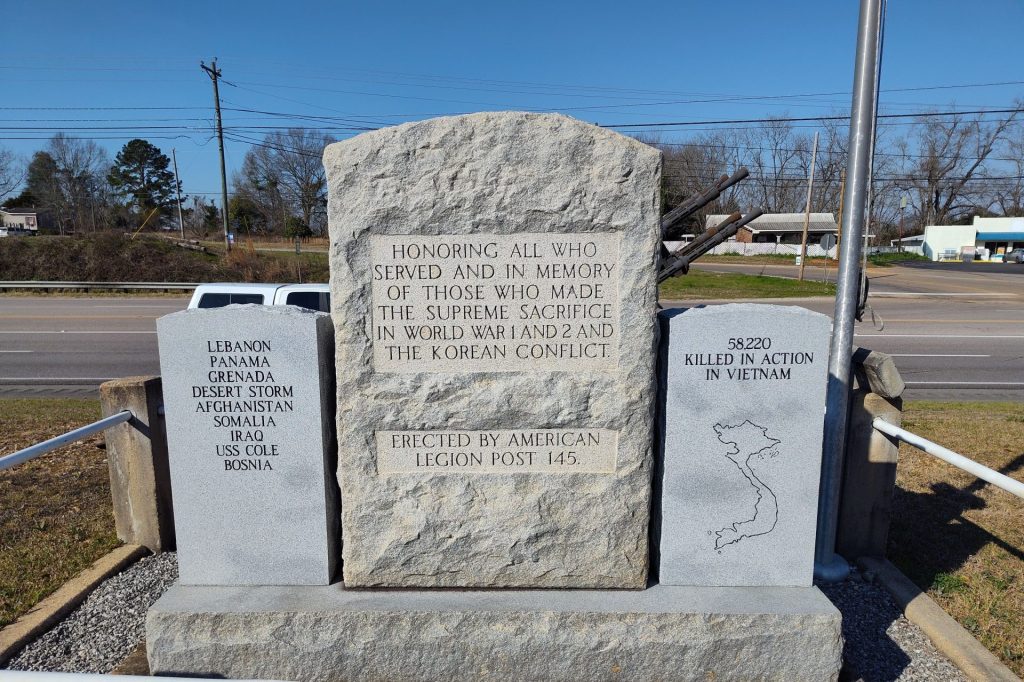 AMERICAN LEGION POST 145 SUPREME SACRIFICE WAR MEMORIAL