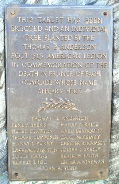 AMERICAN LEGION POST 515 WORLD WAR SUPREME SACRIFICE MEMORIAL PLAQUE