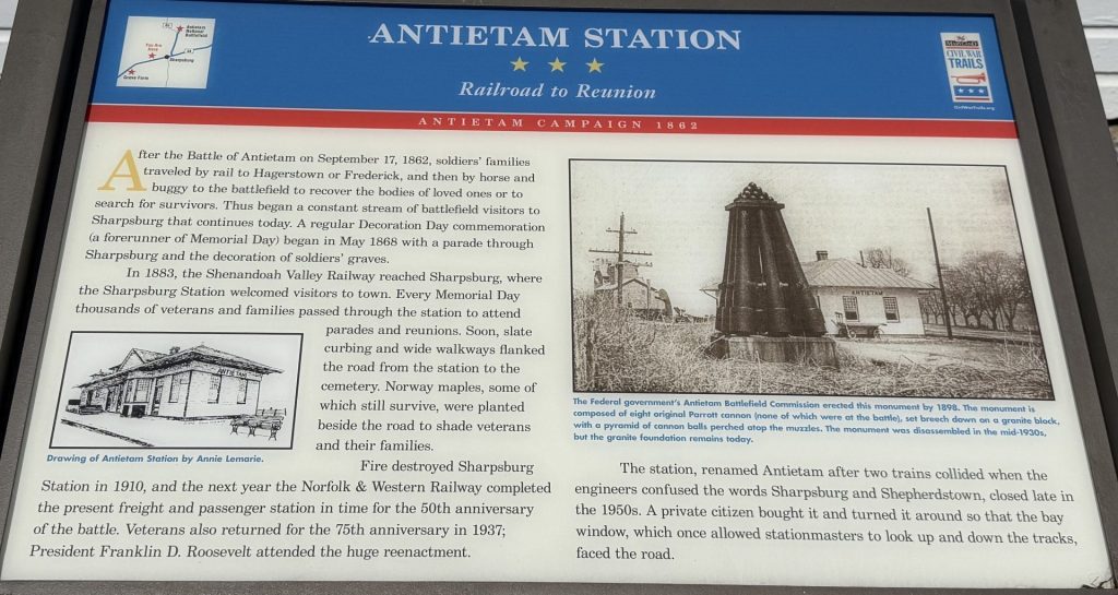 ANTIETAM STATION RAILROAD TO REUNION WAR MEMORIAL PANEL